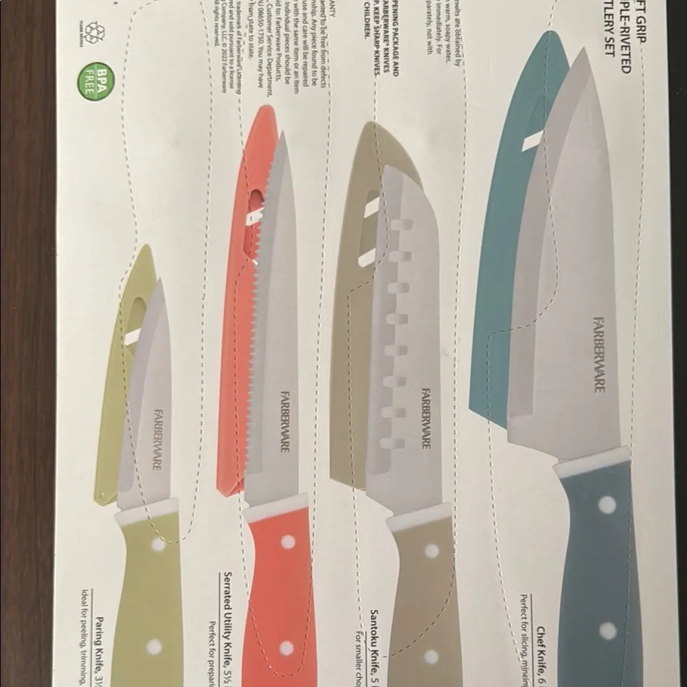 Farberware Knives with sheath covers